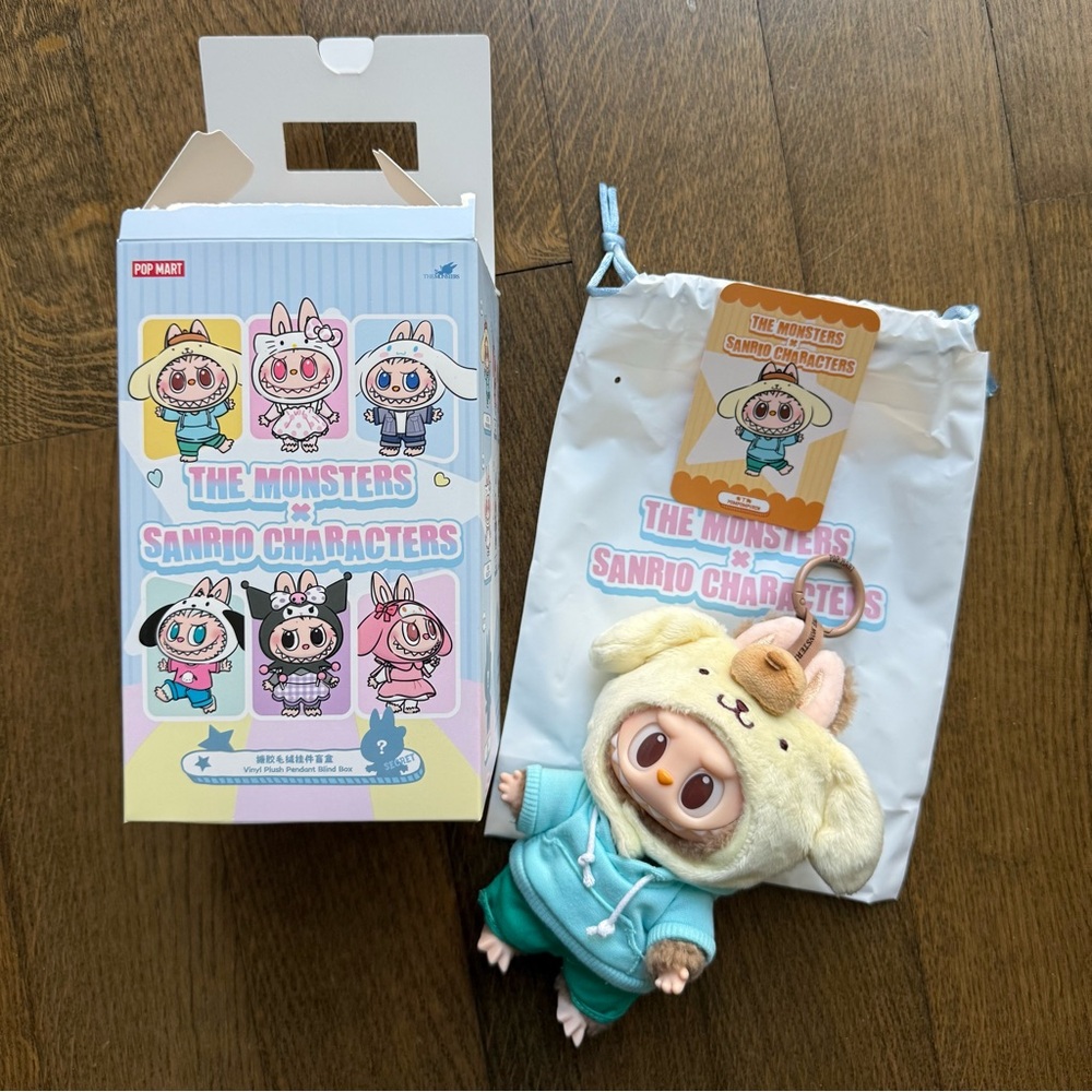 POMPOMPURIN Labubu from THE MONSTERS × Hello Kitty and Friends (Sanrio) Series